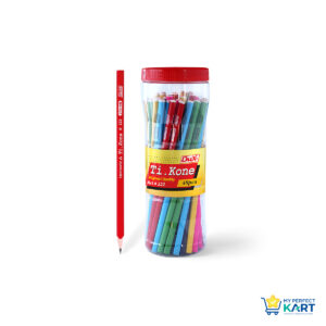 Dux Ti-Kon Red & Black Striped Graphite Pencil (Jar of 48 Pcs)